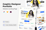 Portfolio Landing Page for Designer, a Landing Page Template by twinstd (Thumbnail 1 of 5)