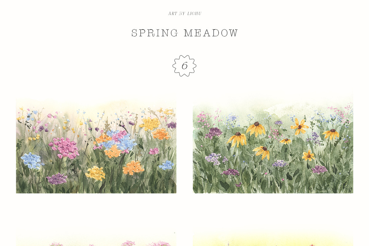 Spring Wildflowers, a Decorative Illustration by LiChu Art (Photo 7 of 18)