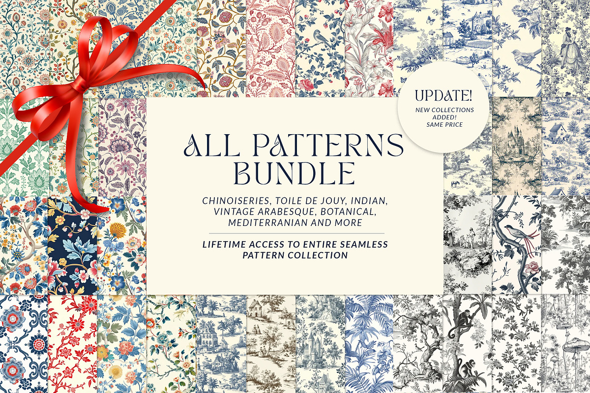 500+ Seamless Patterns Bundle, a Pattern Graphic by Olya Creative (Photo 31 of 31)