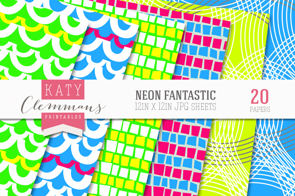 Neon Fantastic paper pack preview 5