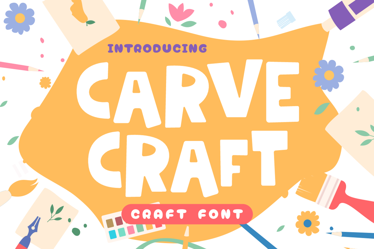 Carve Craft - Craft Font, a Font by PutraCetol Studio (Photo 1 of 11)
