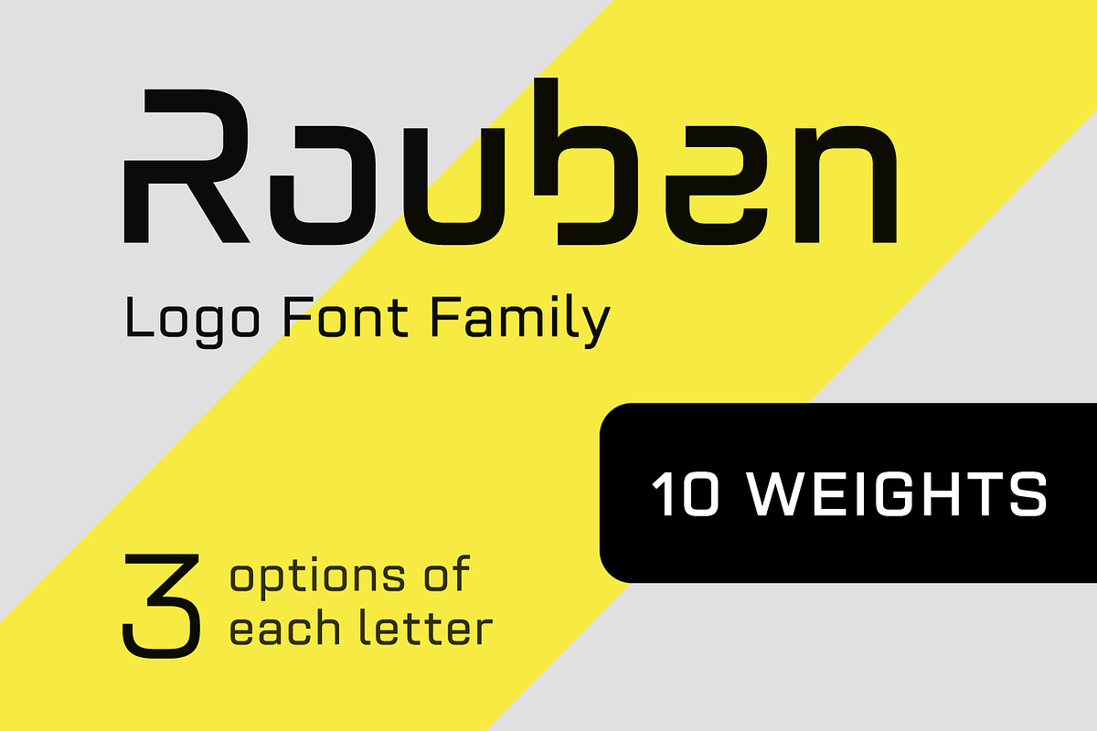 Rouben Complete Family, a Sans Serif Font by Arbuz (Photo 1 of 11)