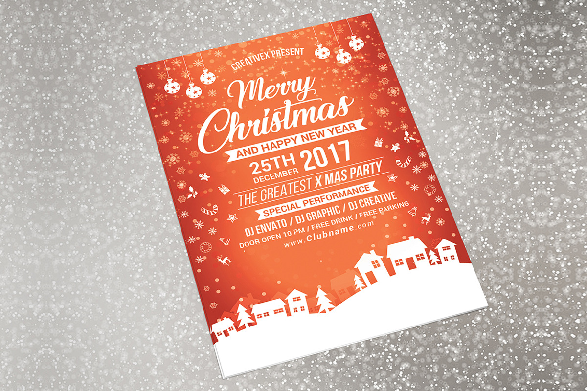 Merry Christmas Flyer, a Flyer Template by Creative  designer (Photo 3 of 6)
