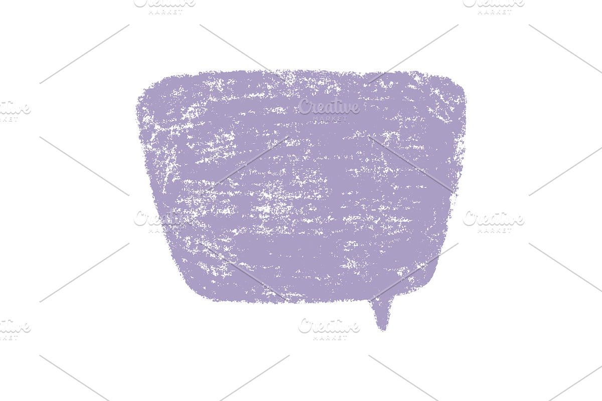 Crayon doodle speech bubble set, an Object Graphic by Elena Pimukova (Photo 6 of 15)
