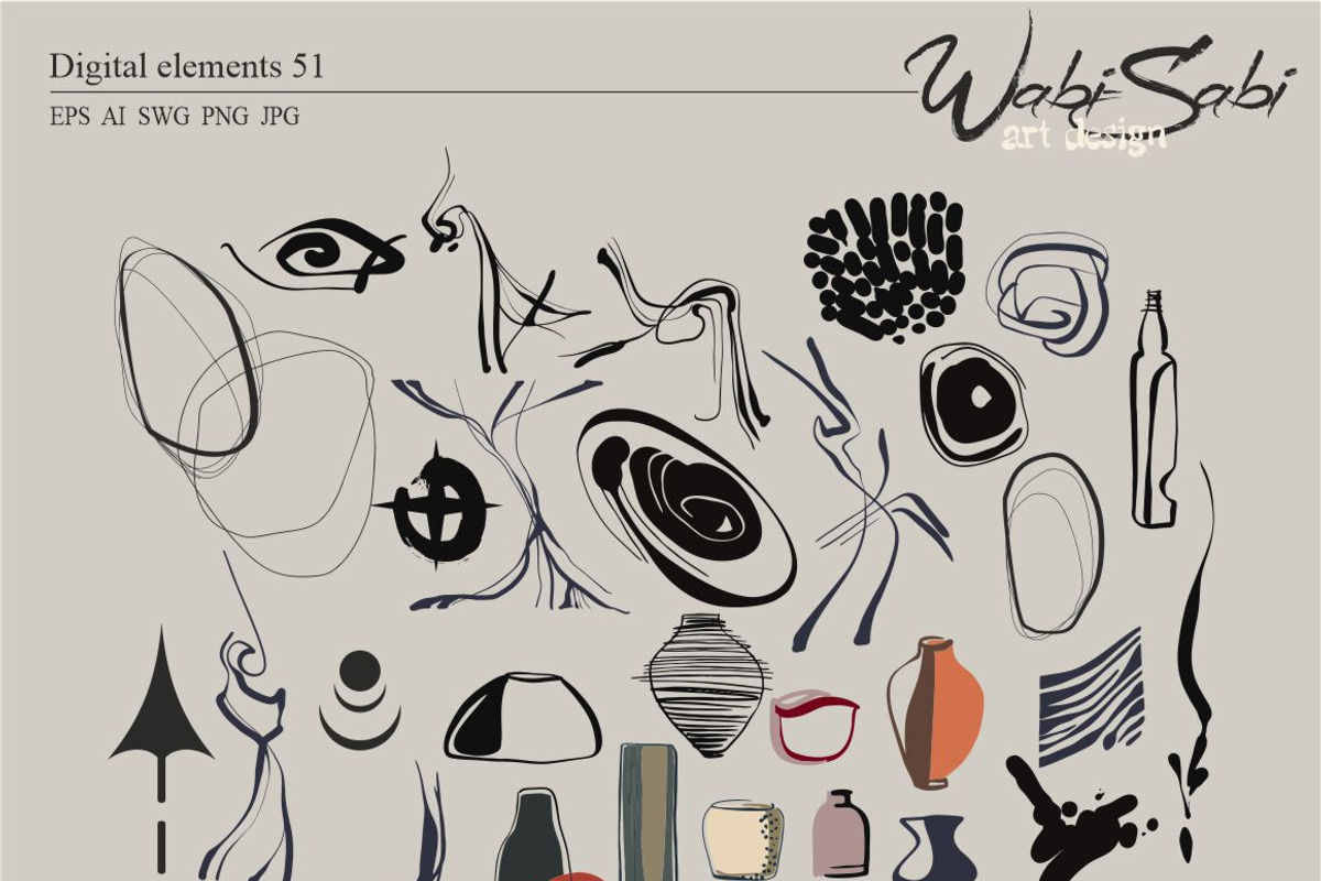 Wabi-Sabi Art Design, an Object Graphic by Collection by VY (Photo 2 of 9)