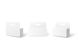 White Cardboard Box Pack Set With