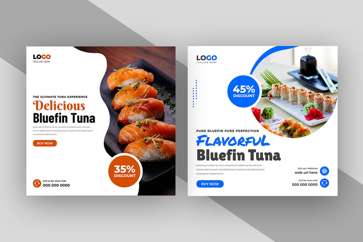 Bluefin Tuna Sale Social Media post, a Social Media Template by nandinigraphics (Photo 1 of 2)