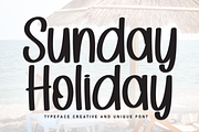 Sunday Holiday | Script Font, a Script Font by Scratchones (Thumbnail 1 of 8)