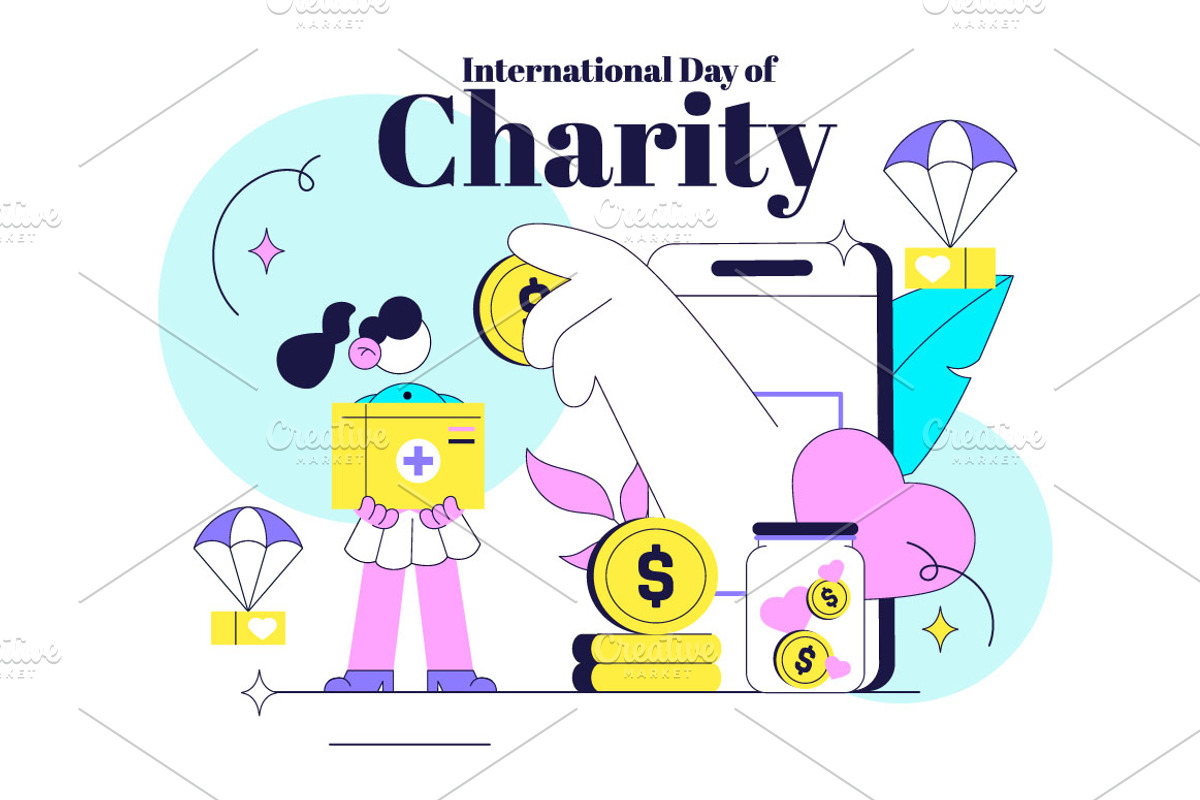 10 International Day of Charity, a Person Illustration by denayunebgt (Photo 4 of 4)