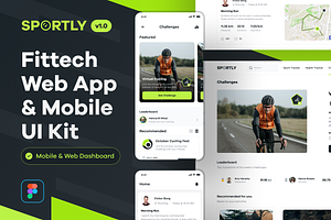 Sportly Fittech Web & Mobile UI Kit
