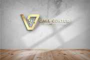 V Letter Call Center Logo Template, a Social Media Template by arslantanoli (Thumbnail 3 of 4)