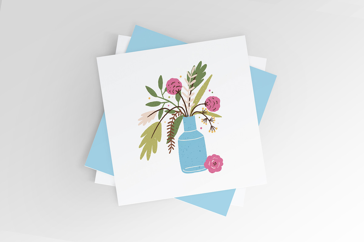 Bouquet of flowers in vase, a Decorative Illustration by Good Studio (Photo 2 of 3)