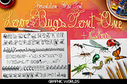 Love Bugs Font Trio, a Script Font by Weblord (Thumbnail 2 of 10)