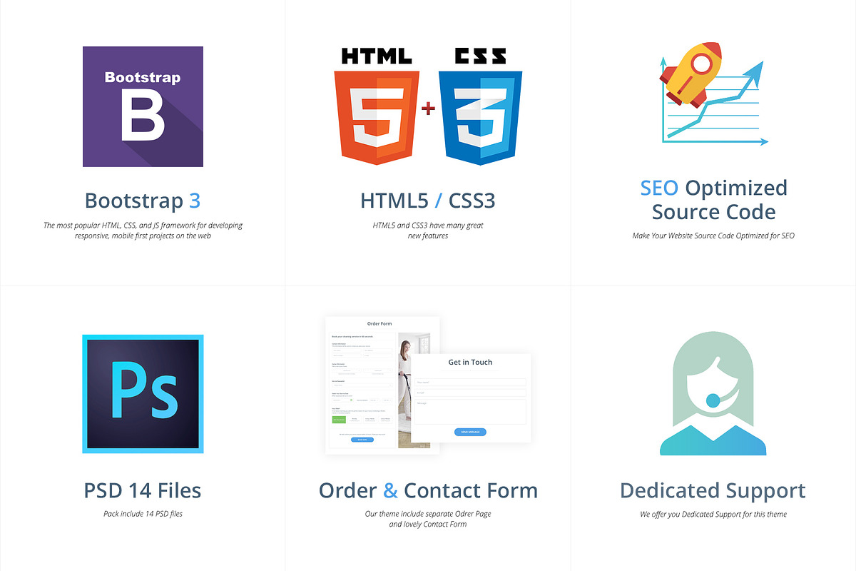 Cleaning Services HTML template, a HTML Template by TonyTemplates (Photo 3 of 5)