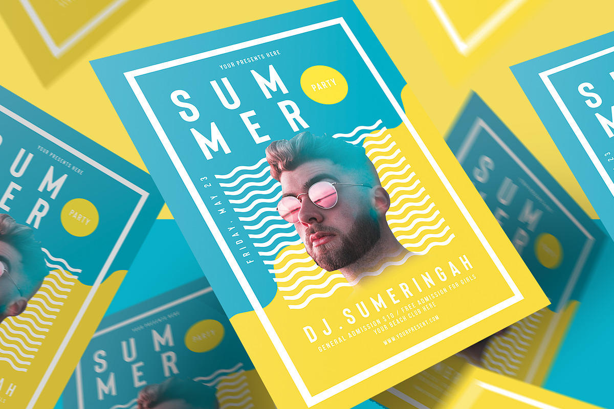 Summer Party Flyer, a Flyer Template by lilyshop (Photo 2 of 2)