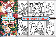 70 Cozy Bunny Christmas Coloring, a Seasonal Illustration by Design Station (Thumbnail 1 of 5)