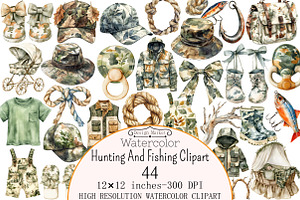 Hunting And Fishing Clipart