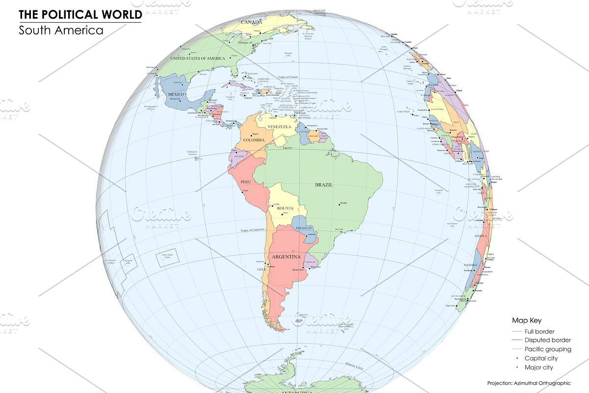 Globe Political Map - Bundle, an Education Illustration by Cartorical (Photo 7 of 8)