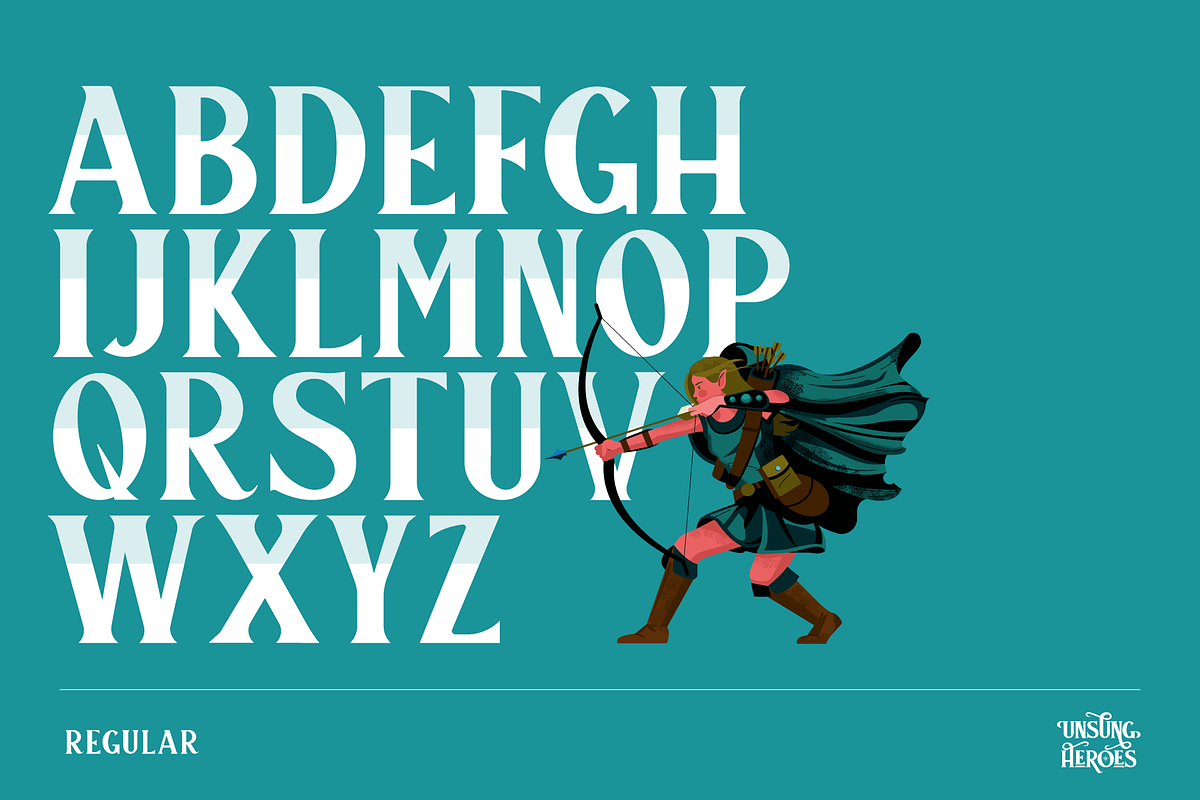 Unsung Heroes Display Font, a Font by Holt510 (Photo 4 of 12)