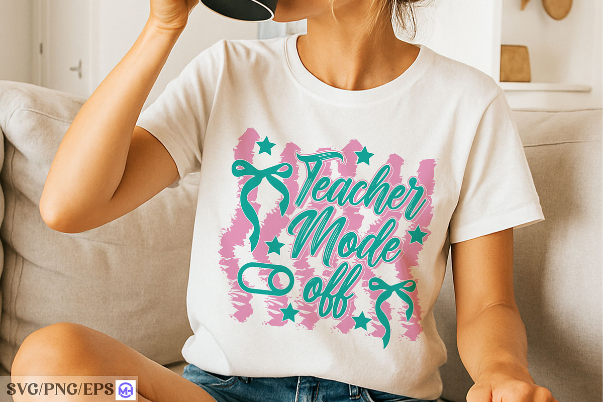 Summer Funny Teacher Mode off SVG, an Education Illustration by mh_arif (Photo 2 of 4)