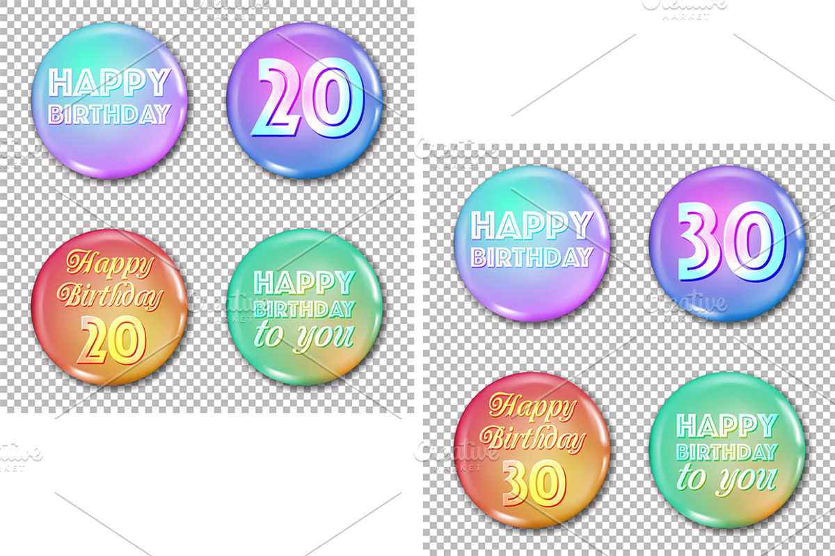 10 to 80 anniversary icons set, an Icon by OKart.studio (Photo 4 of 5)