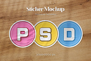 Sticker Mockup, a Product Mockup by Andrew Skoch Design (Thumbnail 3 of 6)