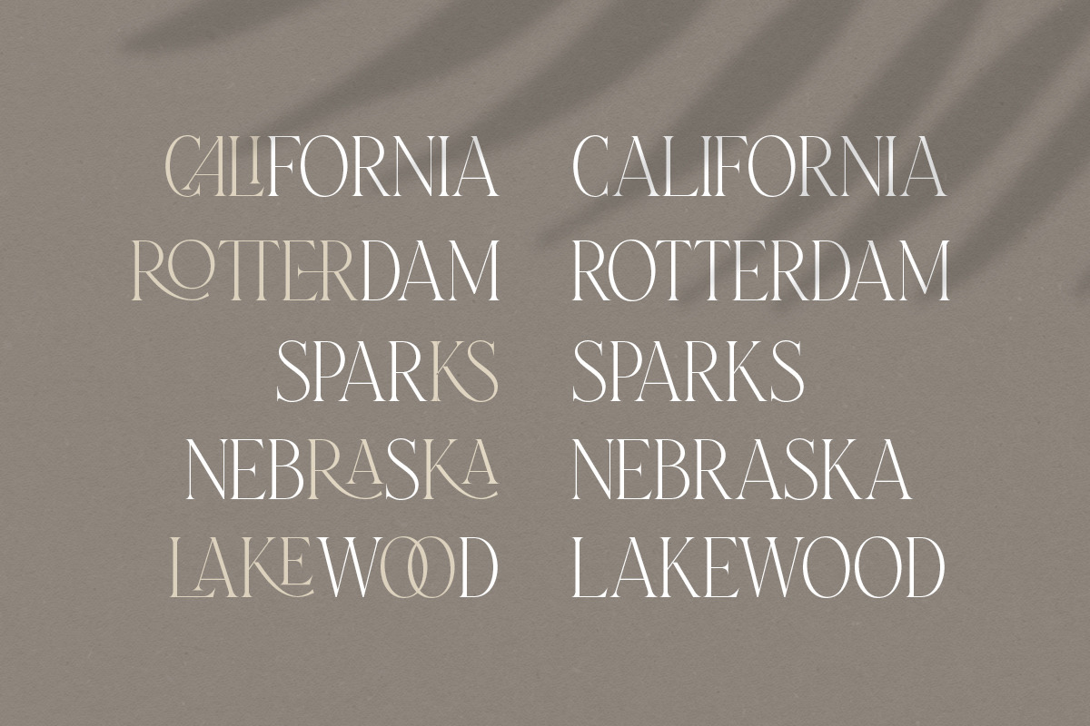 Laterlocks - All Caps Ligature Serif, a Serif Font by Letterhend Studio (Photo 5 of 9)