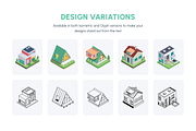 House Isometric Icons, a Duotone Icon by Vectors Market (Thumbnail 5 of 12)