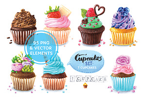 Cakes set