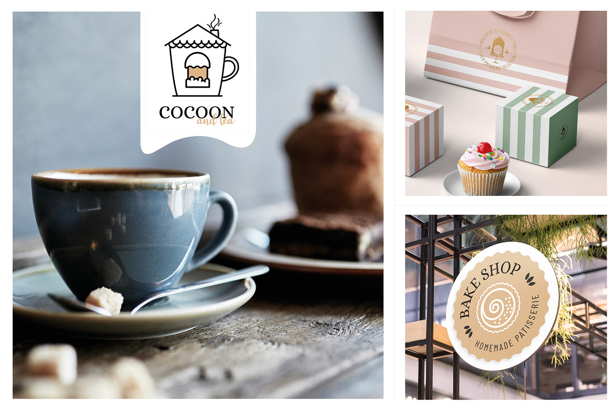 Bakery & Tea Shop Branding Pack, an Outline Icon by AnneCeline (Photo 5 of 9)