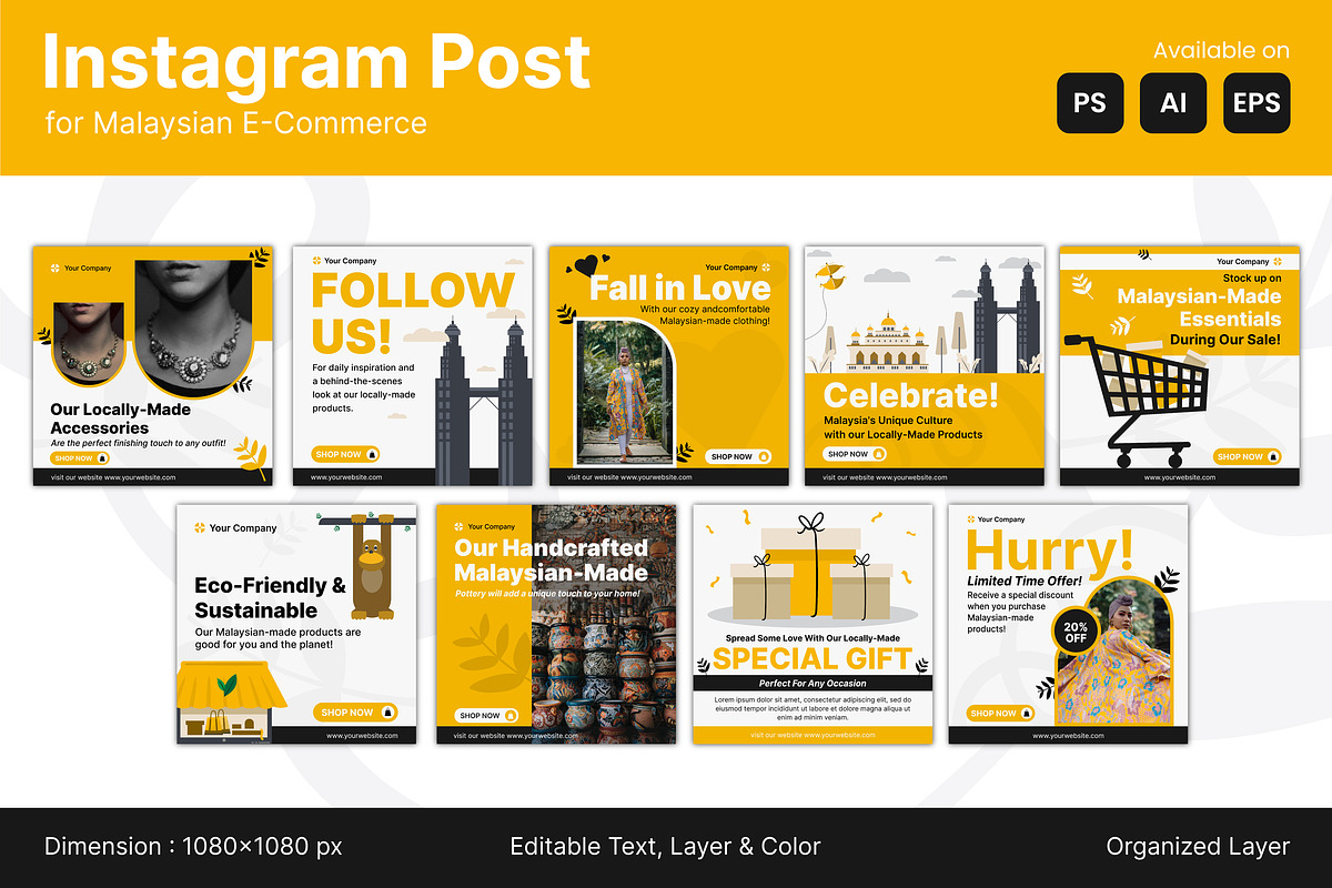E-Commerce Instagram Post, a Social Media Template by Esensifiksi.studio (Photo 1 of 3)