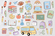 Back to School Vector Clipart Pack, an Education Illustration by NataKa (Thumbnail 1 of 4)