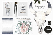-50% MODERN BOHO: watercolor floral, an Object Graphic by Lana Elanor (Thumbnail 1 of 12)