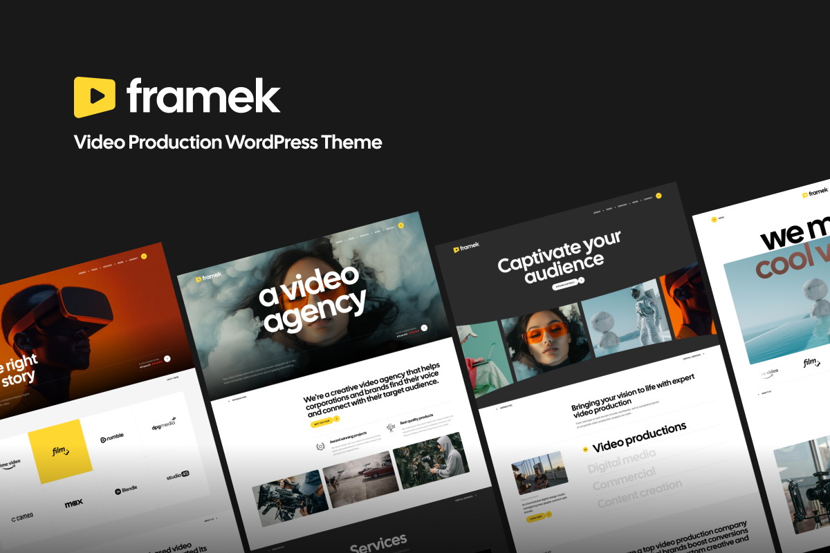 Framek-Video Production WordPress, a WordPress Template by Opal Wordpress Theme (Photo 1 of 5)