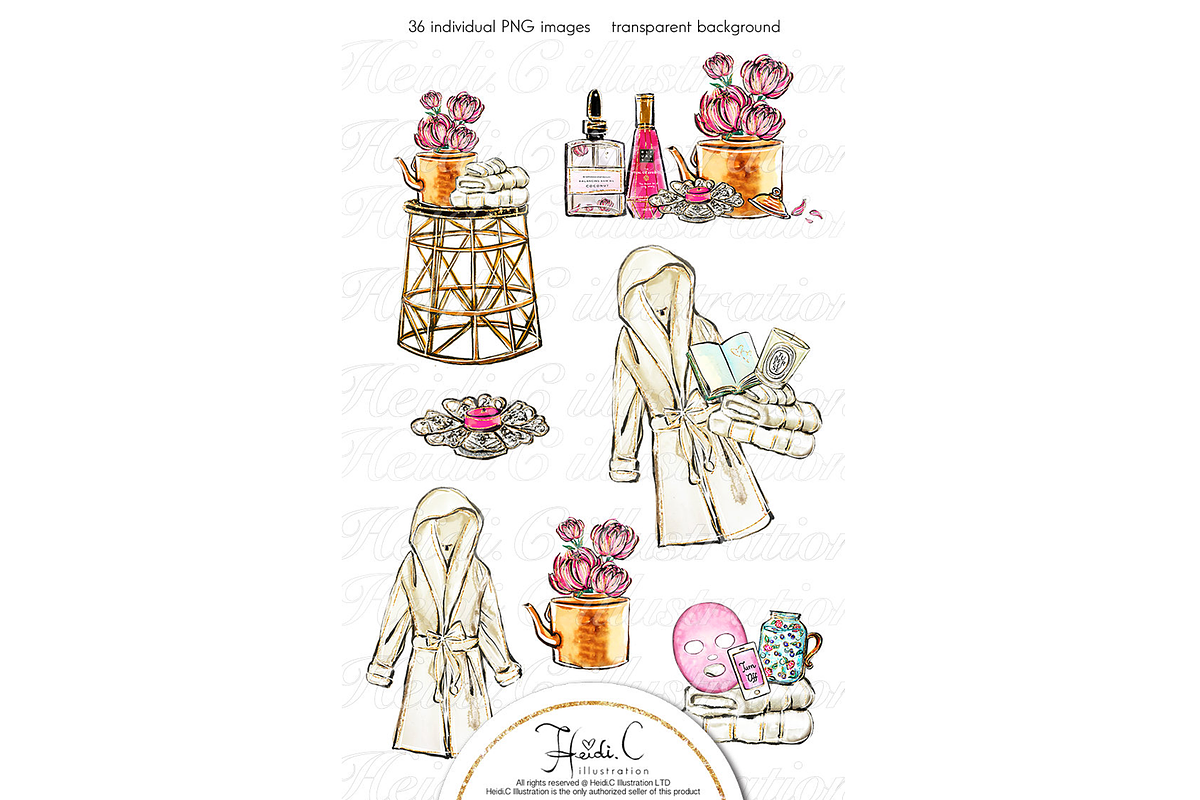 Spa Time, an Illustration by HeidiCIllustration (Photo 3 of 5)