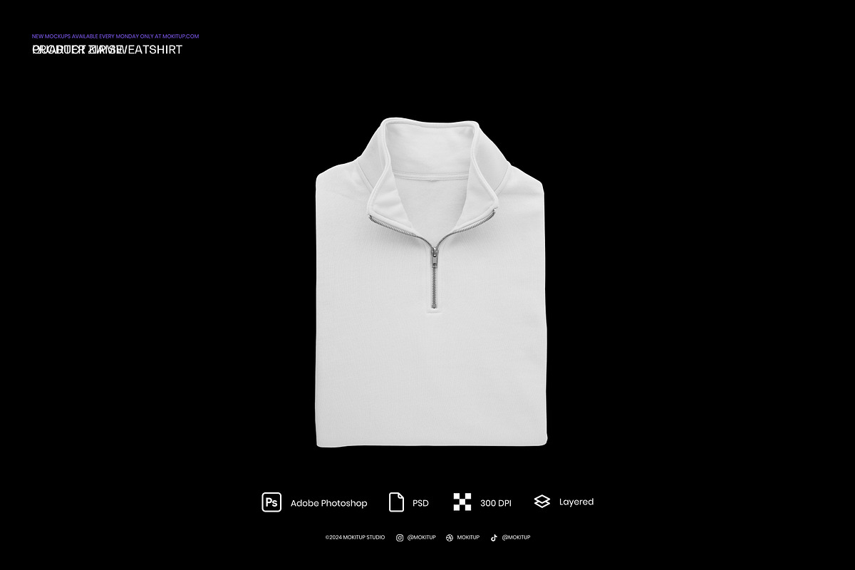 MOKITUP: Quarter Zip Mockup, a Hoody Mockup by MOKITUP (Photo 6 of 6)