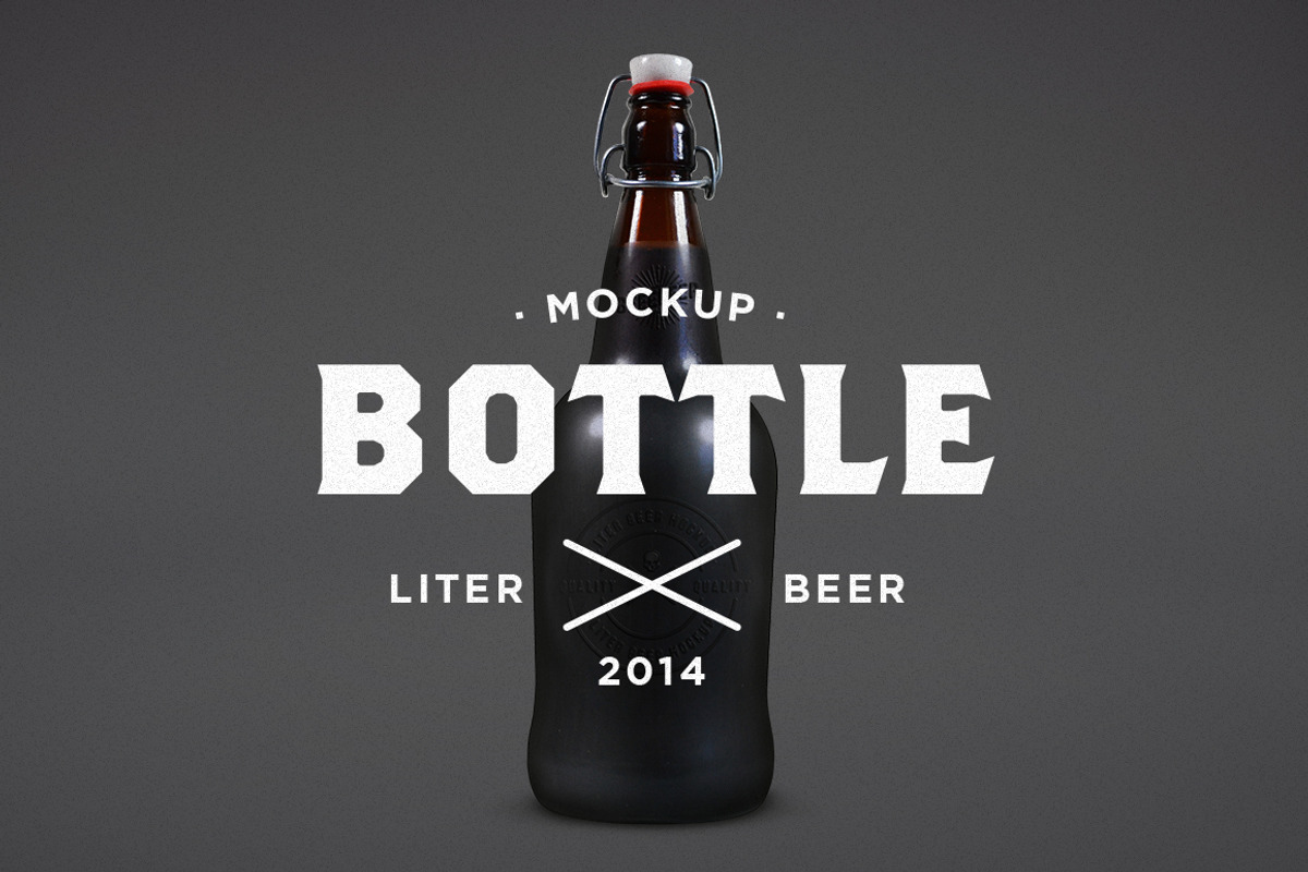 Liter Beer Mock-Up, a Product Mockup by Palm Street Creative (Photo 1 of 3)