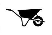 Utility Wheelbarrow Silhouette Set, an Object Graphic by Designs_River (Thumbnail 3 of 3)
