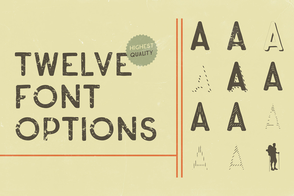 Hiker Premium Font Family, a Sans Serif Font by Design 265 (Photo 3 of 6)