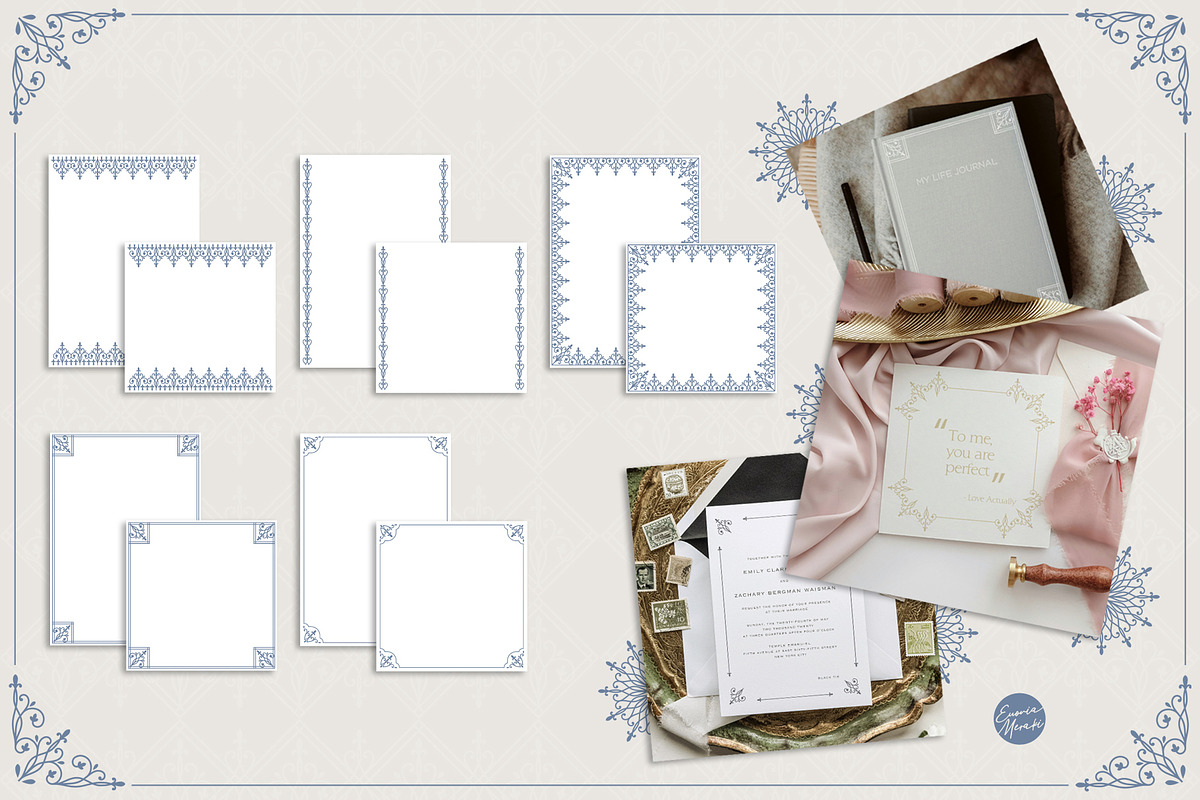 LACE DIARY 01 Vintage Rococo Romance, a Background Graphic by Euonia Meraki (Photo 11 of 18)