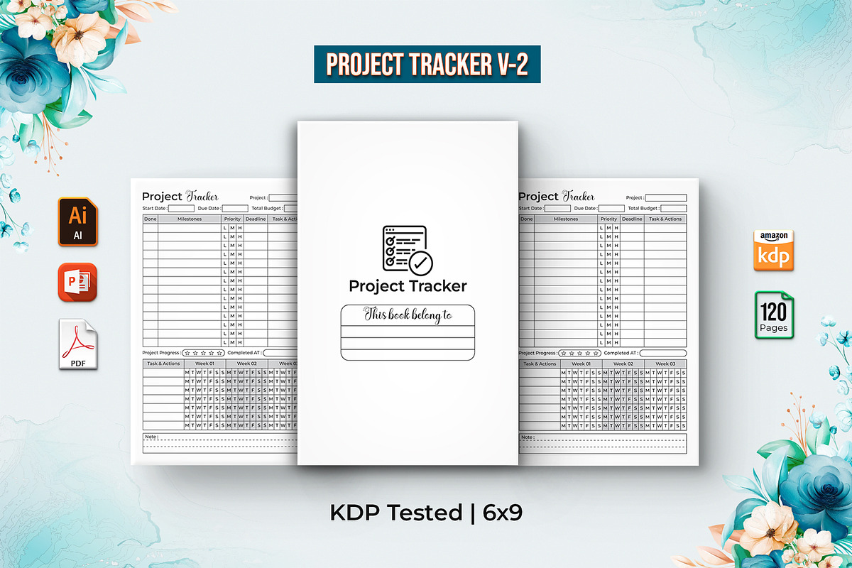 Editable Project Planner 2023 V-2, a Templates & Theme by Mondols Graphic (Photo 1 of 2)