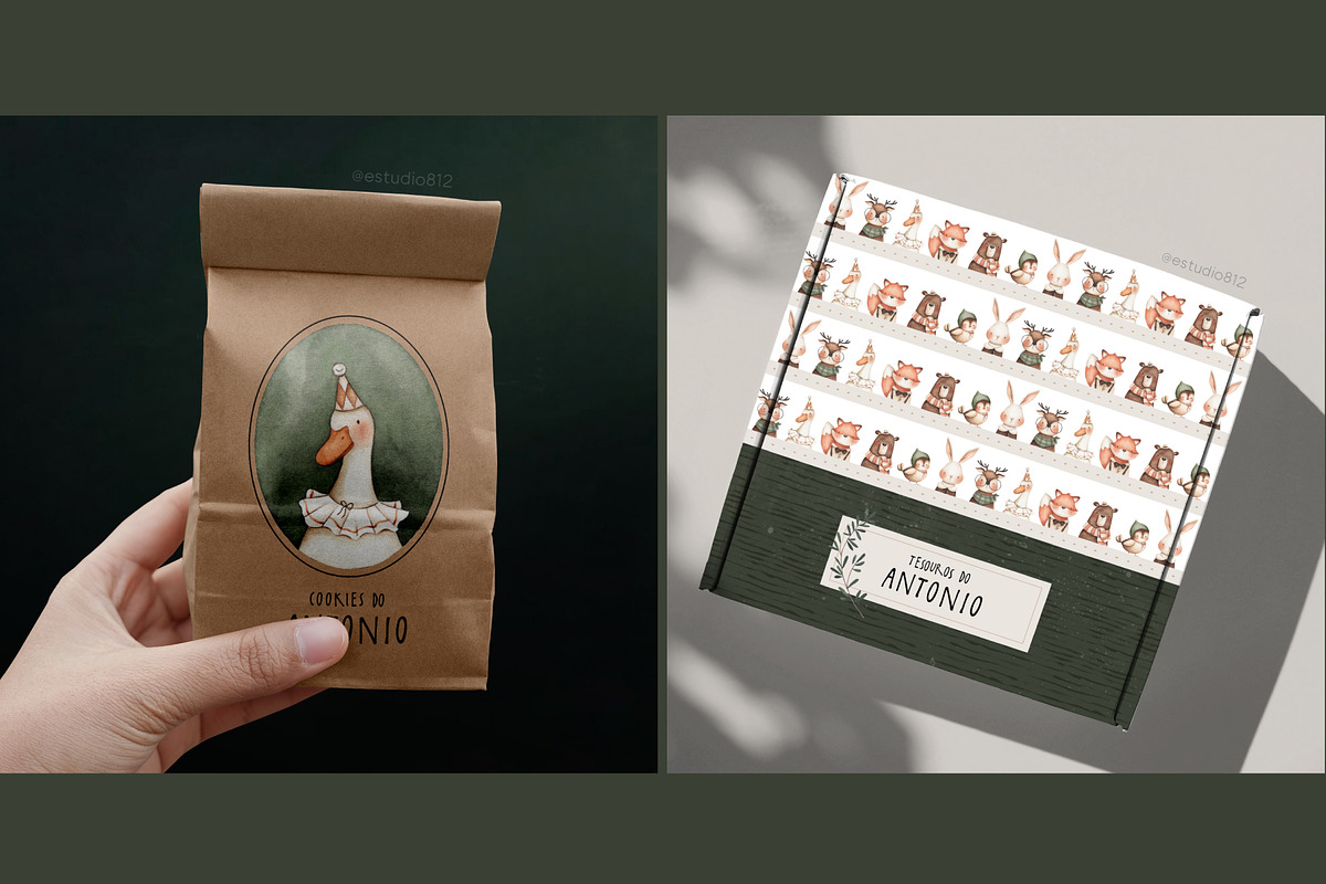 Vintage Little Forest watercolor set, an Animal Illustration by Estudio 812 (Photo 7 of 8)