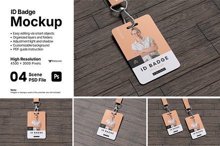 ID Badge Mockup Bundle Set