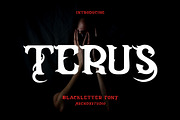 Terus - Blackletter Font, a Handwritten Font by Arendxstudio (Thumbnail 1 of 9)