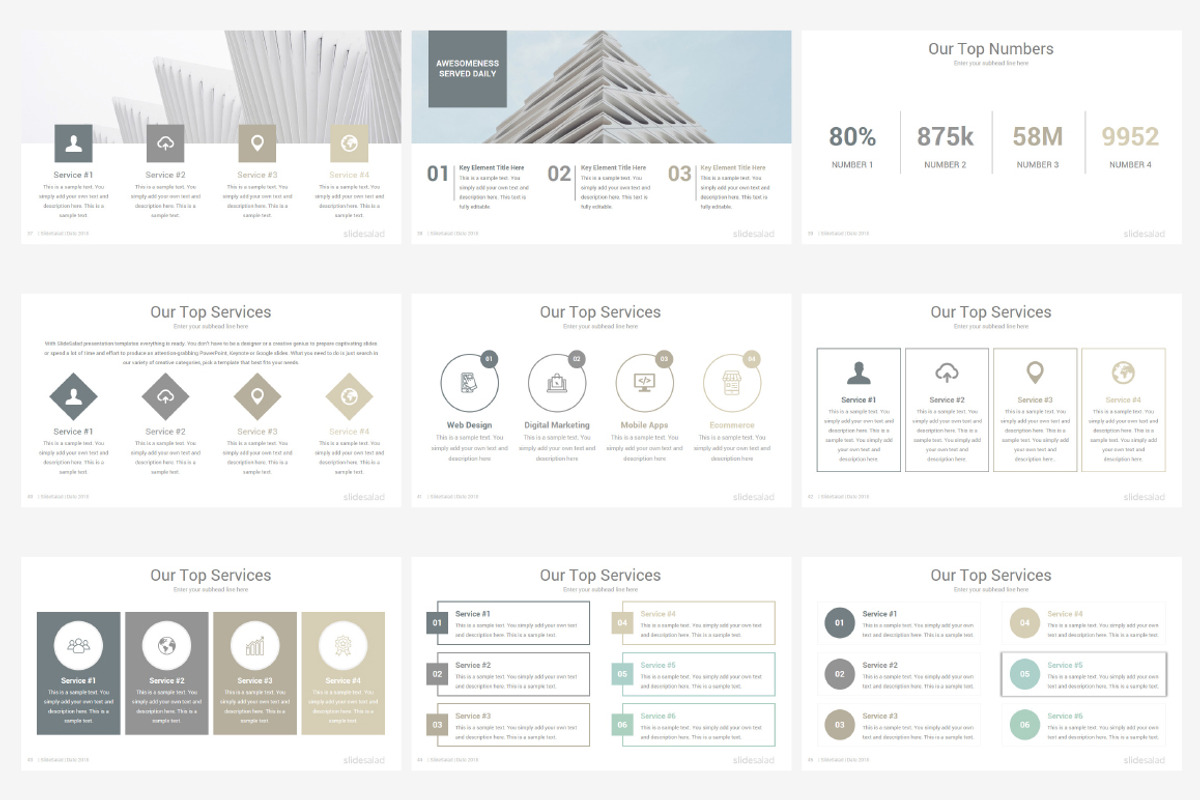 Best Stunning PowerPoint Template, a Presentation Template by SlideSalad