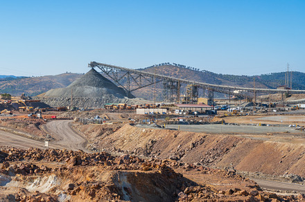 Riotinto mines in Huelva, open pit mining exploitation