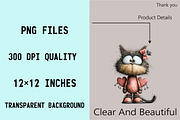 Whimsical Valentine's Cats Clipart B, an Illustration by SVGArt (Thumbnail 3 of 8)