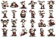 Santa & Reindeer Christmas Clipart, an Illustration by Daily.Designs (Thumbnail 5 of 5)
