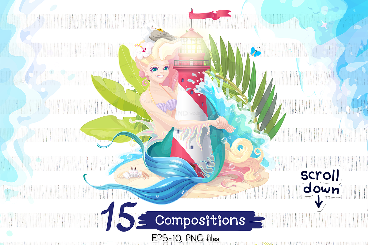 vector SET Sea dream, an Animal Illustration by WINDmade (Photo 8 of 10)