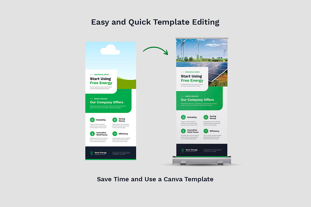 Solar Energy Roll Up Template, a Stationery Template by artbart (Photo 6 of 6)